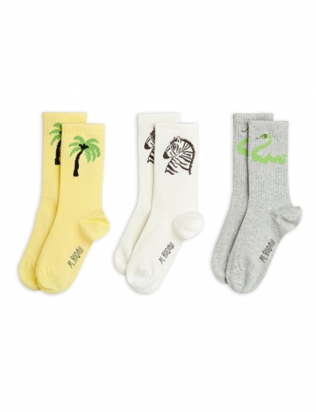 MINI RODINI Socken Zebra - 3er Pack